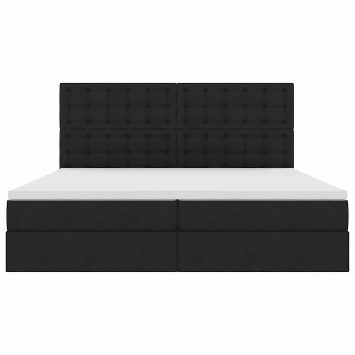 Pat cu lumini cu bandă LED Negru 200 x 200 cm țesătură - WALTI WALTI