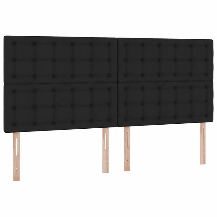 Pat cu lumini cu bandă LED Negru 200 x 200 cm țesătură - WALTI WALTI