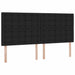Pat cu lumini cu bandă LED Negru 200 x 200 cm țesătură - WALTI WALTI
