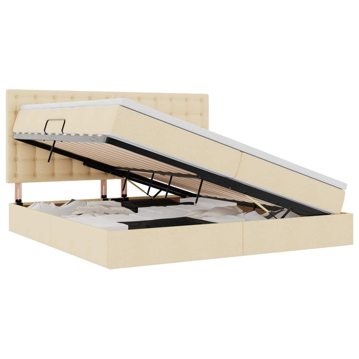 Pat cu saltea și LED cu saltea Creme 200 x 200 cm Poliester - WALTI WALTI