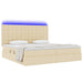 Pat cu saltea și LED cu saltea Creme 200 x 200 cm Poliester - WALTI WALTI