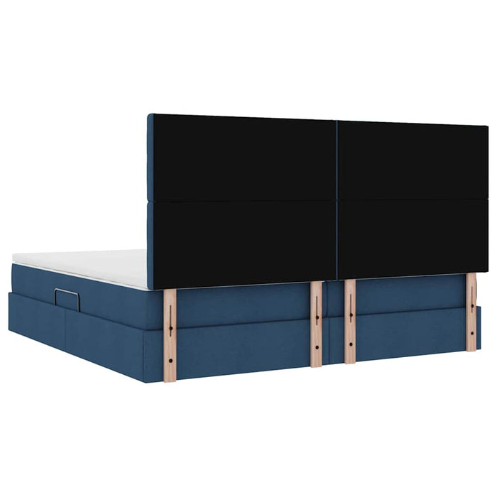 Pat cu saltea și LED cu saltea albastru 200 x 200 cm Poliester - WALTI WALTI