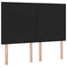 Pat cu lumini cu bandă LED Negru 140 x 190 cm Catifea - WALTI WALTI