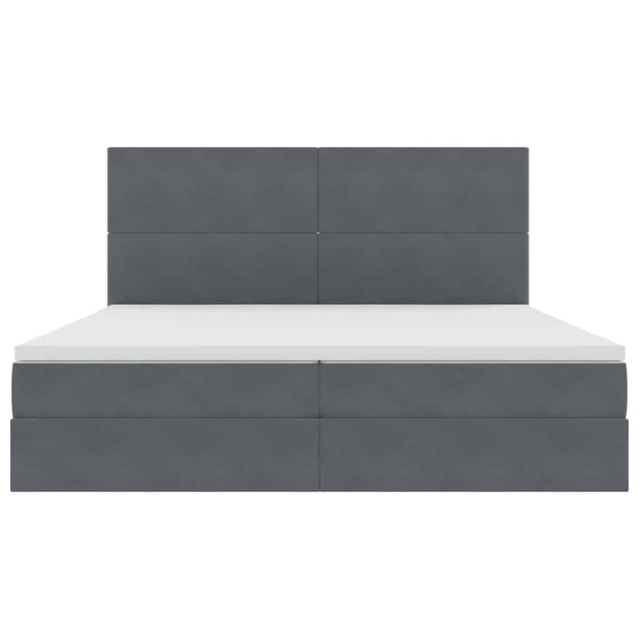 Pat cu lumini cu bandă LED Gri închis 200 x 200 cm Catifea - WALTI WALTI