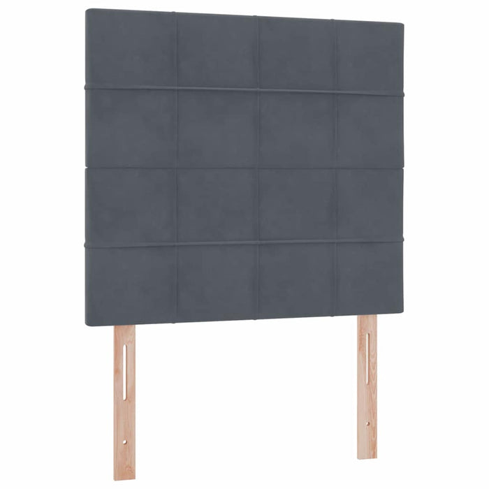 Pat cu saltea și LED cu saltea Gri închis 90 x 200 cm Catifea - WALTI WALTI