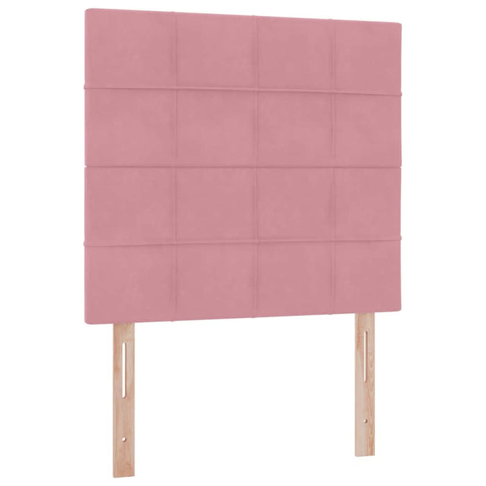 Pat cu saltea și LED cu saltea cu led Roz 100 x 200 cm Catifea - WALTI WALTI