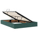 Pat cu lumini cu bandă LED Verde închis 140 x 190 cm Catifea - WALTI WALTI