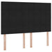 Pat cu lumini cu bandă LED Negru 140 x 200 cm Catifea - WALTI WALTI