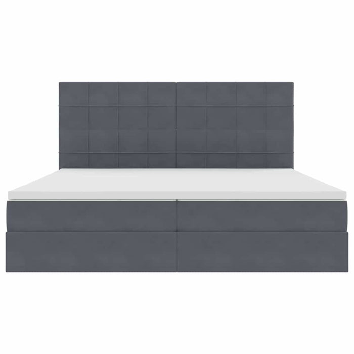 Pat cu lumini cu bandă LED Gri închis 200 x 200 cm Catifea - WALTI WALTI