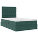 Pat cu lumini cu bandă LED Verde închis 120 x 200 cm Catifea - WALTI WALTI
