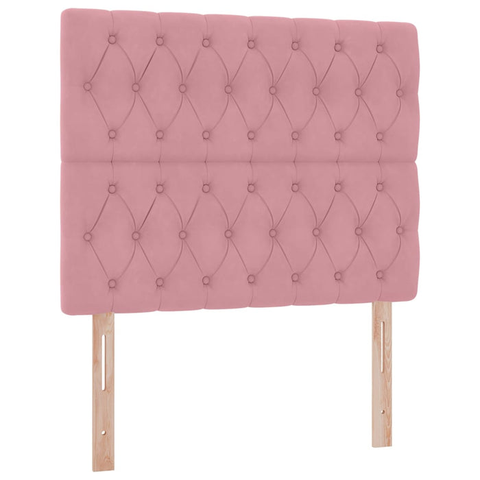 Pat cu saltea și LED cu saltea Roz 120 x 200 cm Catifea - WALTI WALTI