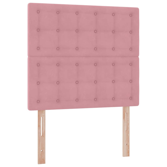 Pat cu saltea și LED cu saltea cu led Roz 100 x 200 cm Catifea - WALTI WALTI