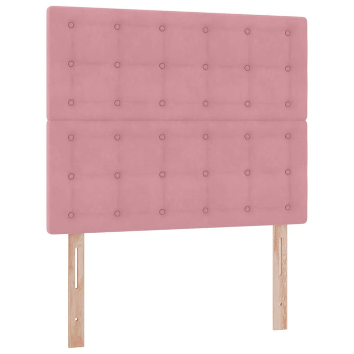 Pat cu saltea și LED cu saltea Roz 120 x 200 cm Catifea - WALTI WALTI