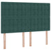 Pat cu lumini cu bandă LED Verde închis 140 x 190 cm Catifea - WALTI WALTI