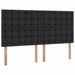 Pat cu saltea și LED Negru 200 x 200 cm Piele artificială - WALTI WALTI