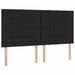Pat cu lumini cu bandă LED Negru 200 x 200 cm țesătură - WALTI WALTI