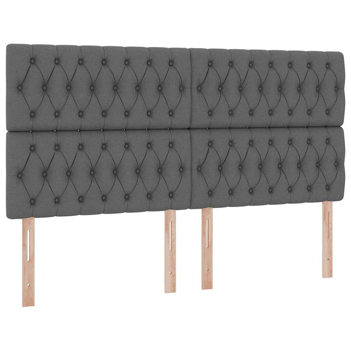 Pat cu lumini cu bandă LED Gri închis 200 x 200 cm țesătură - WALTI WALTI