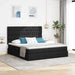Pat cu lumini cu bandă LED Negru 200 x 200 cm țesătură - WALTI WALTI