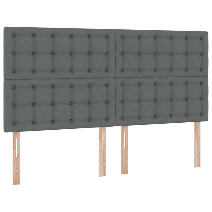 Pat cu lumini cu bandă LED Gri închis 200 x 200 cm țesătură - WALTI WALTI