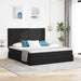 Pat cu lumini cu bandă LED Negru 180 x 200 cm Catifea - WALTI WALTI