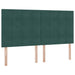 Pat cu lumini cu bandă LED Verde închis 180 x 200 cm Catifea - WALTI WALTI