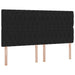 Pat cu lumini cu bandă LED Negru 200 x 200 cm Catifea - WALTI WALTI