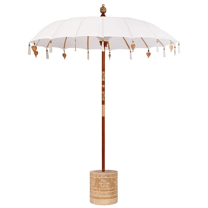 Umbrela balineză cu bază Crem 185 x 185 x 260 cm WALTI