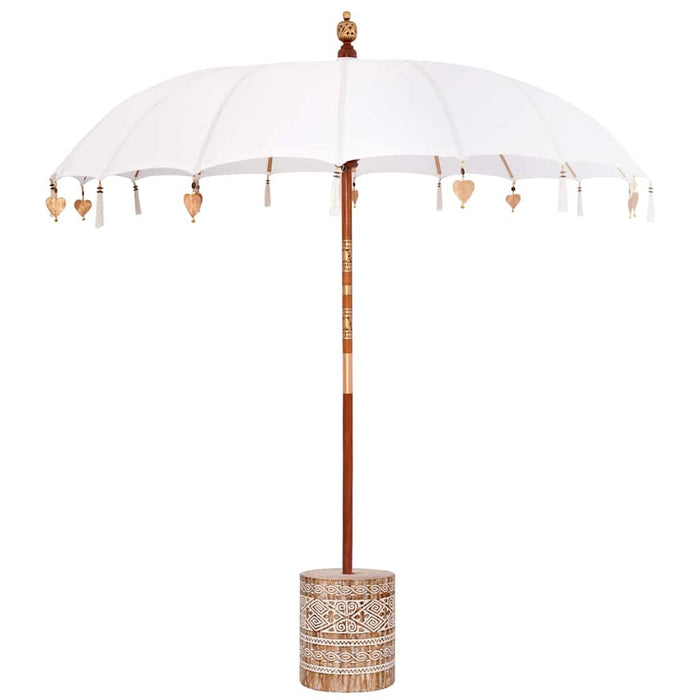 Umbrela balineză cu bază Crem 215 x 215 x 260 cm WALTI