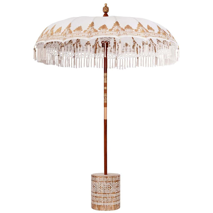 Umbrela balineză cu bază Crem 185 x 185 x 260 cm WALTI