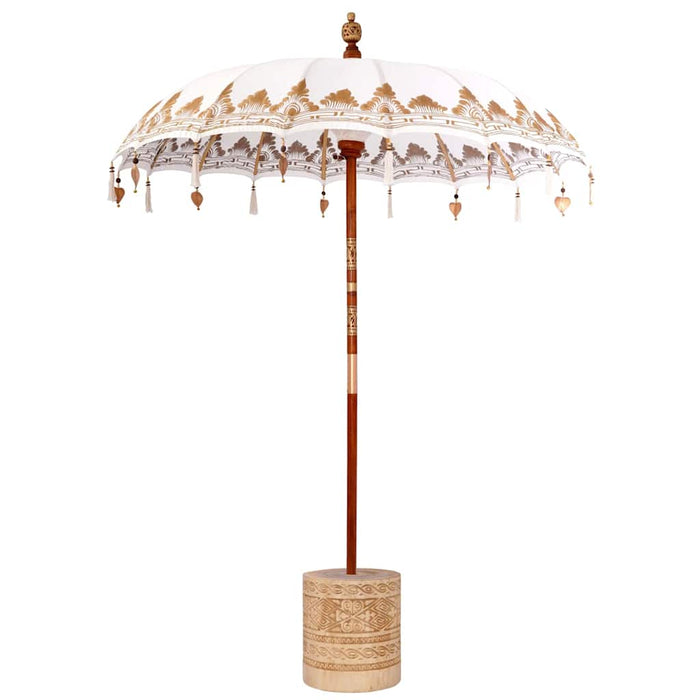 Umbrela balineză cu bază Crem 185 x 185 x 260 cm WALTI
