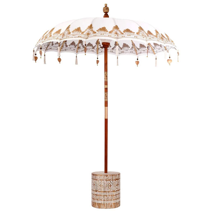 Umbrela balineză cu bază Crem 185 x 185 x 260 cm WALTI