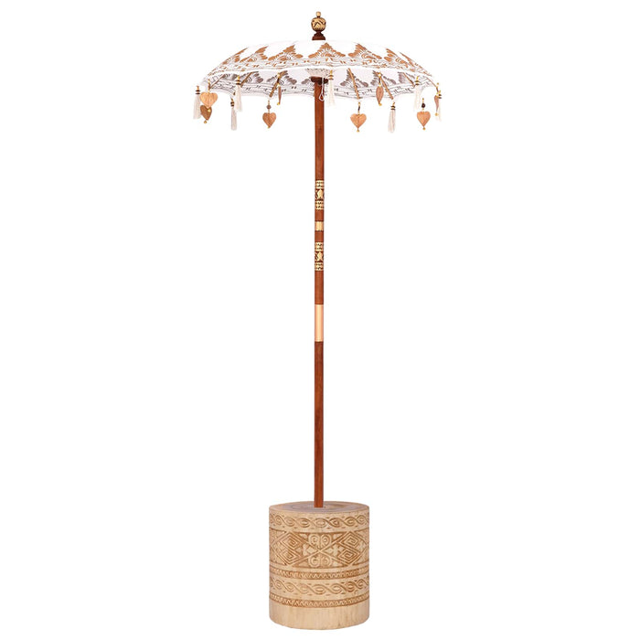 Umbrela balineză cu bază Crem 95 x 95 x 260 cm WALTI