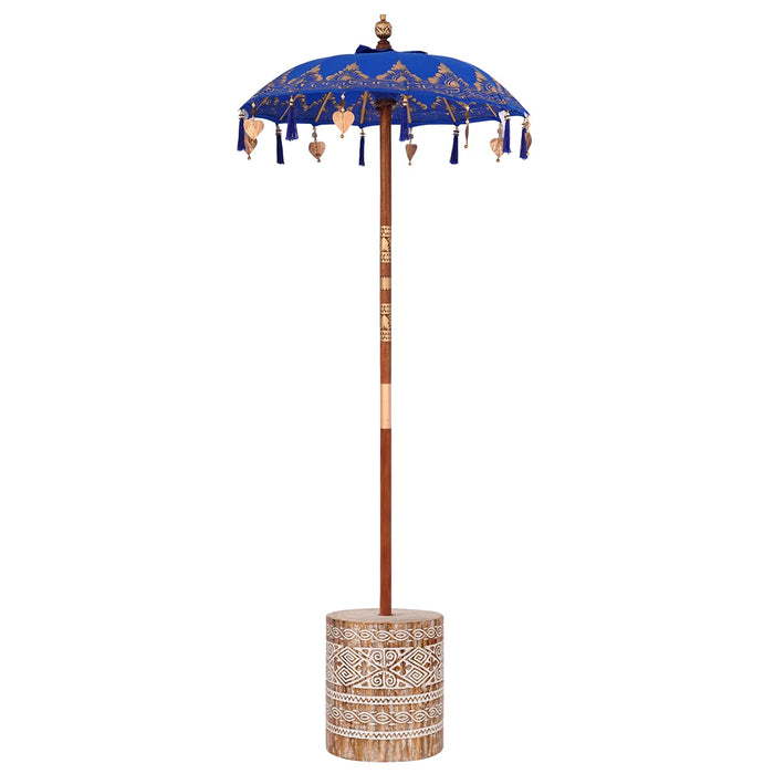 Umbrela balineză cu bază albastru 95 x 95 x 260 cm WALTI