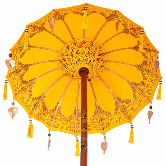 Umbrela balineză cu bază Galben 95 x 95 x 260 cm WALTI