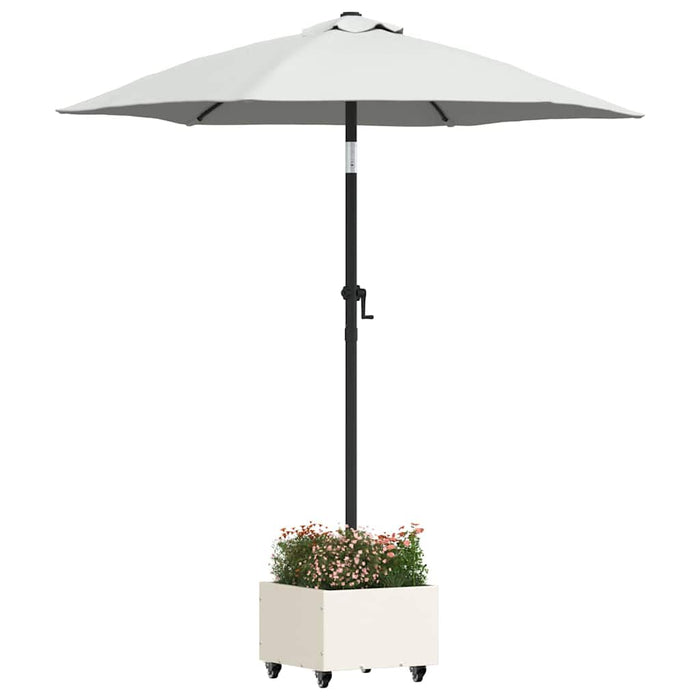 Bază de Parasol cu Ghiveci Alb 45 x 45 x 45 cm Oțel - WALTI WALTI