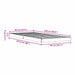 Cadru de pat de podea natural 90 x 220 cm Lemn masiv de pin - WALTI WALTI