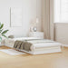 Cadru de pat de podea Alb 90 x 220 cm Lemn masiv de pin - WALTI WALTI