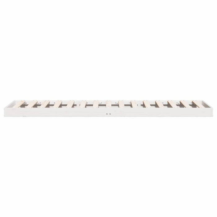Cadru de pat de podea Alb 90 x 220 cm Lemn masiv de pin - WALTI WALTI