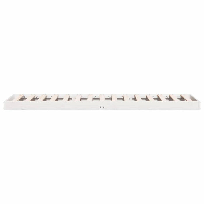 Cadru de pat de podea Alb 100 x 220 cm Lemn masiv de pin - WALTI WALTI