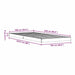 Cadru de pat de podea Alb 100 x 220 cm Lemn masiv de pin - WALTI WALTI