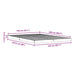 Cadru de pat de podea natural 140 x 220 cm Lemn masiv de pin - WALTI WALTI