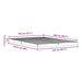 Cadru de pat de podea Alb 140 x 220 cm Lemn masiv de pin - WALTI WALTI