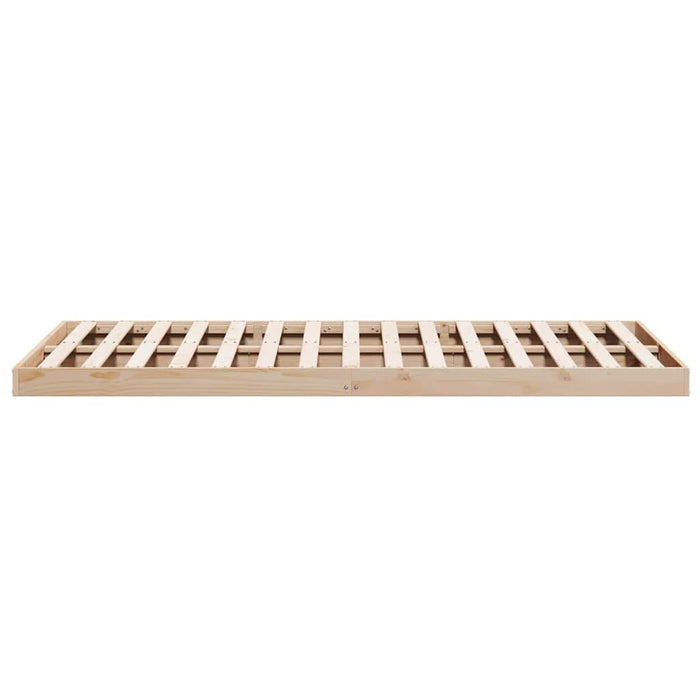 Cadru de pat de podea natural 160 x 220 cm Lemn masiv de pin - WALTI WALTI