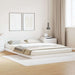 Cadru de pat de podea Alb 160 x 220 cm Lemn masiv de pin - WALTI WALTI