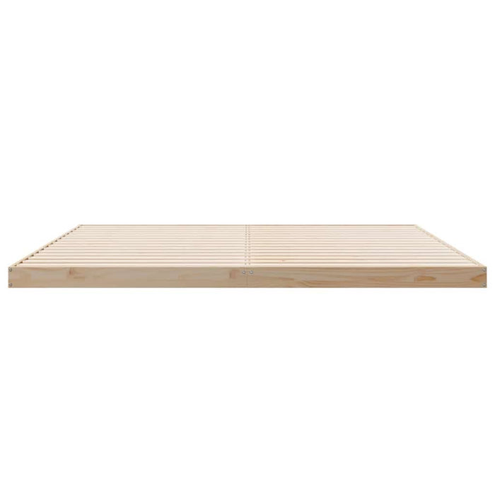 Cadru de pat de podea natural 180 x 220 cm Lemn masiv de pin - WALTI WALTI