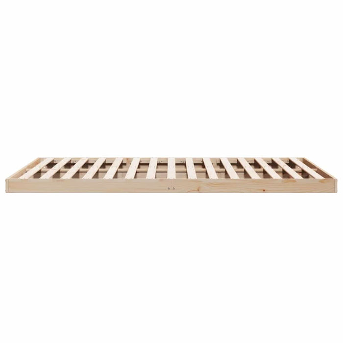 Cadru de pat de podea natural 180 x 220 cm Lemn masiv de pin - WALTI WALTI