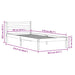 Cadru de pat Maro 208.6 x 157.6 x 69.4 cm Lemn de pin masiv - WALTI WALTI
