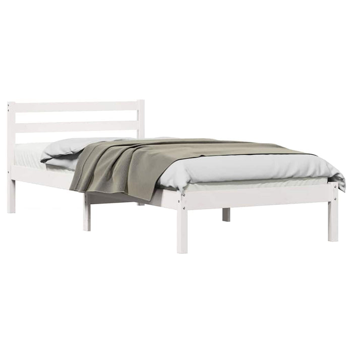 Cadru de pat Alb 208.6 x 157.6 x 69.4 cm Lemn de pin masiv - WALTI WALTI