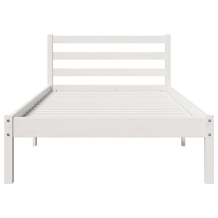 Cadru de pat Alb 208.6 x 157.6 x 69.4 cm Lemn de pin masiv - WALTI WALTI