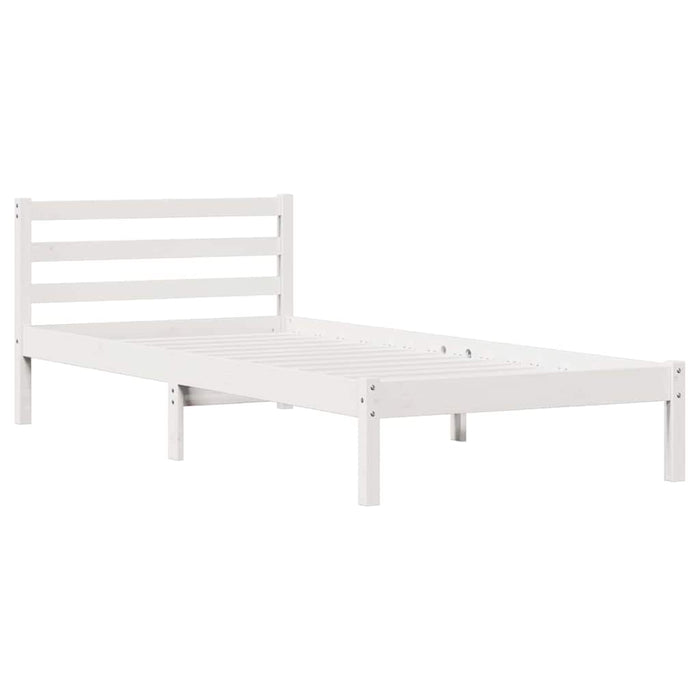 Cadru de pat Alb 208.6 x 157.6 x 69.4 cm Lemn de pin masiv - WALTI WALTI